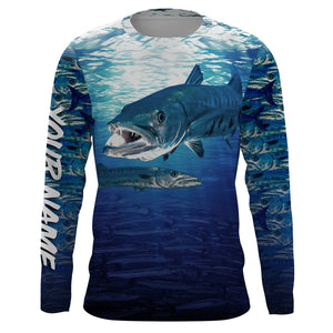 The Great Barracuda Fishing UV protection quick dry customize name long sleeves shirts UPF 30+ personalized gift for Fishing lovers - IPH1815