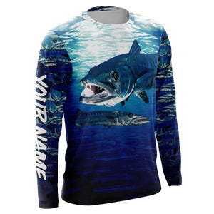 The Great Barracuda Fishing UV protection quick dry customize name long sleeves shirts UPF 30+ personalized gift for Fishing lovers - IPH1815