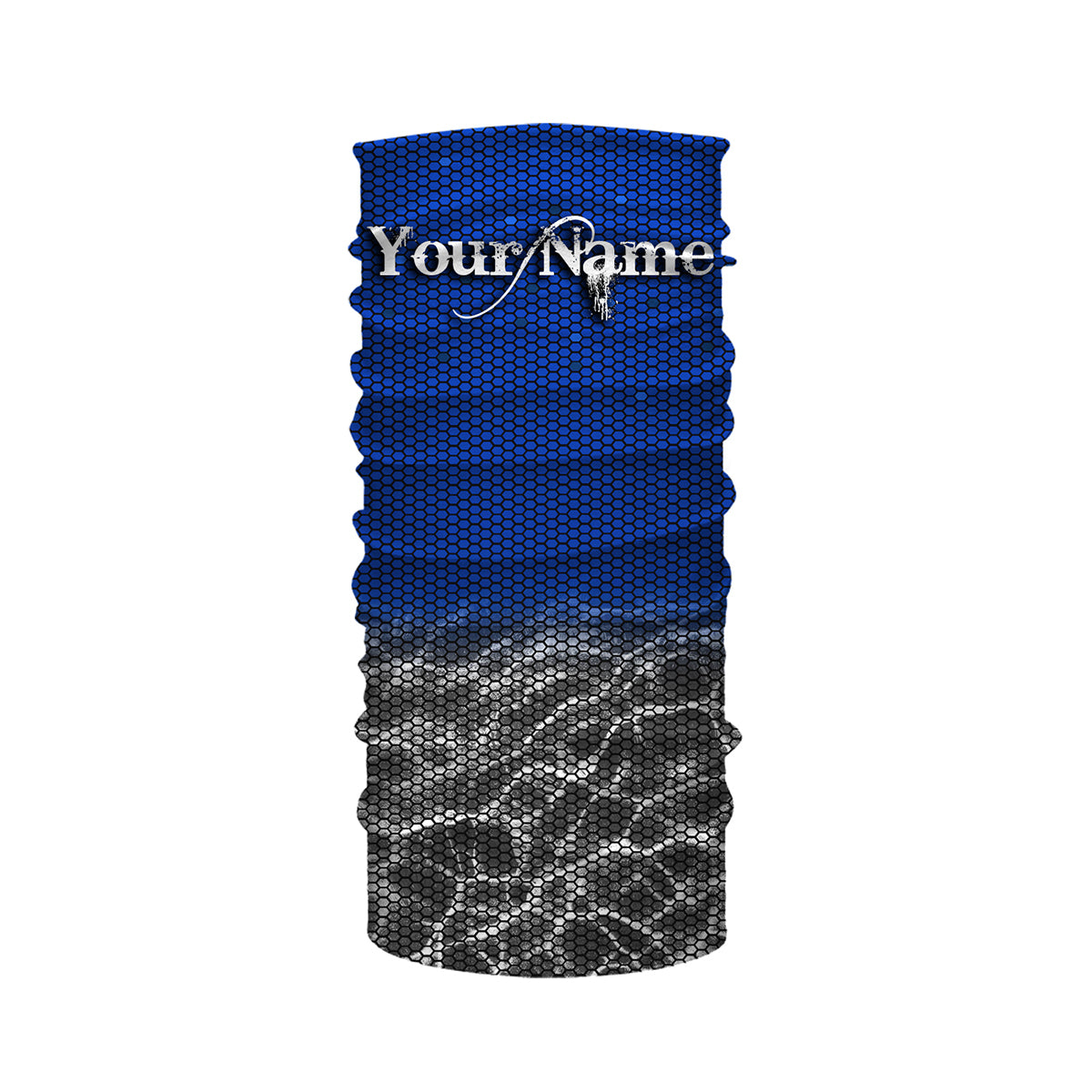 Custom Blue Fishing camo Long Sleeve performance Fishing Shirts, UV Protection Fishing apparel - IPHW1515