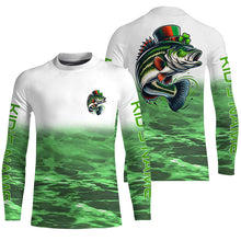 Load image into Gallery viewer, Custom St Patrick&#39;S Day Bass Long Sleeve Fishing Shirts, St Patty&#39;S Day Bass Fishing Jerseys IPHW5834