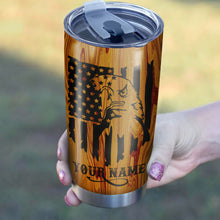 Load image into Gallery viewer, Custom Eagle American Flag 1PC Stainless Steel Tumbler Cup - personalized Patriotic Drinking mug - IPHW1201