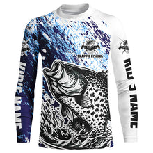 Load image into Gallery viewer, Personalized Crappie Long Sleeve Tournament Fishing Shirts, Crappie Fishing Jerseys Fishing Gifts IPHW5651