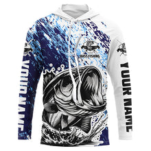 Load image into Gallery viewer, Personalized Bass Long Sleeve Tournament Fishing Shirts, Bass Fishing Jerseys Fishing Gifts IPHW5652