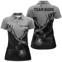 Load image into Gallery viewer, Custom Gray Eagle Women Bowling Team Shirts Grunge Vintage Bowling Team Jerseys Outfits IPHW5849