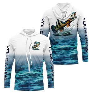 Personalized Peacock Bass Long Sleeve Performance Fishing Shirts, Peacock Bass Fishing Jerseys IPHW6002