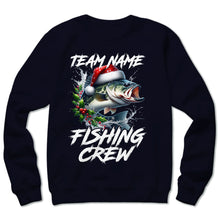 Load image into Gallery viewer, Custom Christmas Bass Fishing Team Shirts, Bass Fishing Crew Sweatshirt, Christmas Fishing Gifts IPHW5660