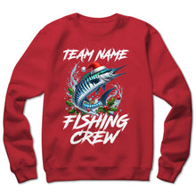 Load image into Gallery viewer, Custom Christmas Wahoo Fishing Team Shirts, Wahoo Fishing Crew Sweatshirt, Christmas Fishing Gifts IPHW5664