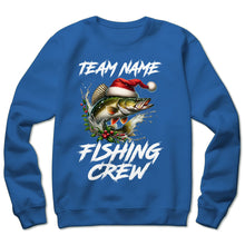 Load image into Gallery viewer, Custom Christmas Walleye Fishing Team Shirts, Walleye Fishing Crew Sweatshirt, Christmas Fishing Gifts IPHW5668