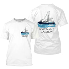 Load image into Gallery viewer, Custom Fishing Boat Name Long Sleeve Fishing Shirts, Personalized Fisher Boats Shirt IPHW5096