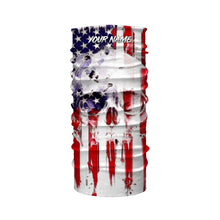 Load image into Gallery viewer, Skull American Flag Custom Long Sleeve performance Shirts, personalized Patriotic 4th of july apparel - IPHW1275