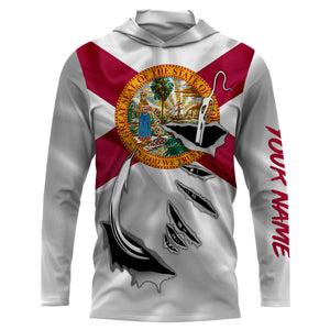 Florida flag hooded fishing shirt 