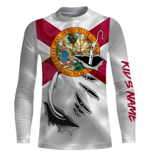 Load image into Gallery viewer, florida flag youth fishing shirts