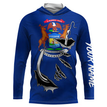 Load image into Gallery viewer, MI Michigan Flag Fishing 3D Fish Hook UV protection quick dry customize name long sleeves shirts UPF 30+ personalized Patriotic fishing apparel gift for Fishing lovers - IPH1902