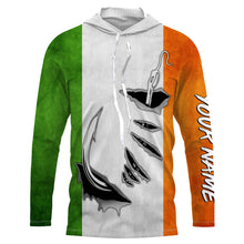 Load image into Gallery viewer, Fishing hook Ireland Flag Long Sleeve Fishing Shirts, Personalized Patriotic Fishing gifts for men IPHW2644