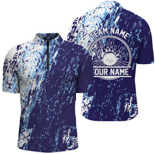 Load image into Gallery viewer, Personalized Bowling Shirts For Men, Bowling Balls And Pins Bowling Team Shirts | Blue IPHW4506