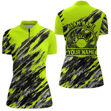 Load image into Gallery viewer, Personalized Bowling Shirts For Women, Bowling Balls And Pins Bowling Team Shirts | Green IPHW4507
