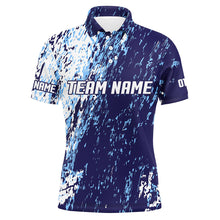Load image into Gallery viewer, Personalized Bowling Team Jerseys, Bowling Shirts For Men With Customized Name | Blue IPHW4512