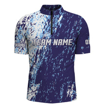 Load image into Gallery viewer, Personalized Bowling Team Jerseys, Bowling Shirts For Men With Customized Name | Blue IPHW4512