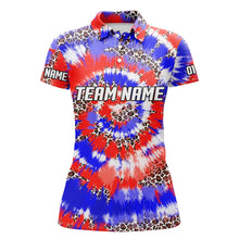 Load image into Gallery viewer, American Flag Tie Dye Bowling Shirts For Women, Custom Bowling Team Jerseys IPHW4527