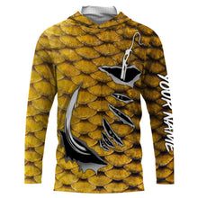 Load image into Gallery viewer, Carp Fish scales Custom Long sleeve performance Fishing Shirts UV Protection - IPH1926