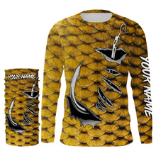 Load image into Gallery viewer, Carp Fish scales Custom Long sleeve performance Fishing Shirts UV Protection - IPH1926