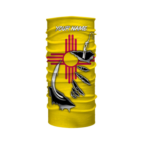 Custom New Mexico Flag 3D Fish hook UV Protection quick-dry Fishing Bandana IPHW472