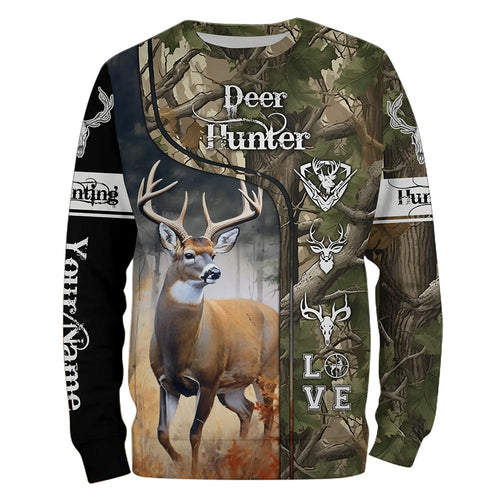 Personalized Deer Hunter Full Printing Shirts Big Game Hunting Camo Deer Shirt For Men And Women IPHW5449