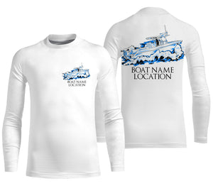 Custom Boat Fishing Long sleeve performance Fishing Shirts, Fishing boat name shirt IPHW3619