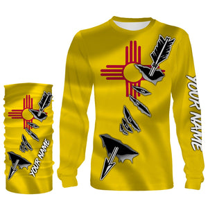 New Mexico Bow Hunter Hunting archer 3D arrow New Mexico Flag Customize name 3D All over print shirts - personalized Patriotic hunting apparel gift for men, women and kid - IPH1997