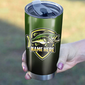 1pc Largemouth Bass Fishing Tumbler Custom name Stainless Steel Tumbler Cup - Personalized Fishing gift for Fishing team 1PC - IPH1533