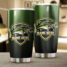 Load image into Gallery viewer, 1pc Largemouth Bass Fishing Tumbler Custom name Stainless Steel Tumbler Cup - Personalized Fishing gift for Fishing team 1PC - IPH1533