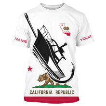 Load image into Gallery viewer, Custom Deep Sea Fishing Shirts With Boat Name, California Flag Saltwater Fishing Shirts IPHW4905