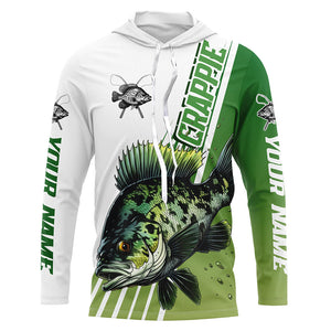 Custom Crappie Long Sleeve Tournament Fishing Shirts, Crappie Fishing Jerseys IPHW5852