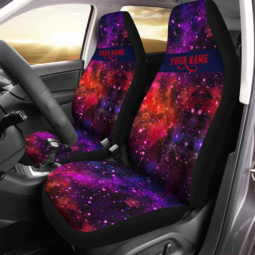 Pink Purple universe galaxy Custom Car Seat covers, personalized astrology print Car Accessories - IPHW1022