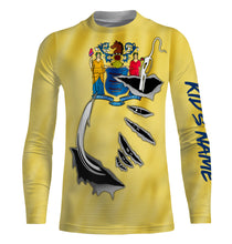 Load image into Gallery viewer, New Jersey Flag 3D Fish Hook UV Protection Custom Long Sleeve performance Fishing Shirts IPHW499