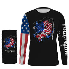 Load image into Gallery viewer, US Largemouth Bass Fishing Custom Sun Shirts Patriotic gift ideas for men, women and kids IPH2188