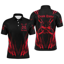 Load image into Gallery viewer, Custom Bowling Shirts For Men And Women, Skull Bowling Team Shirts Bowling Pin | Red IPHW4484