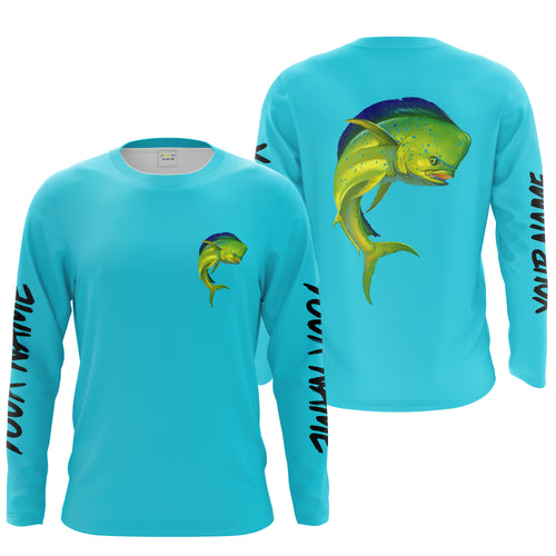 Mahi Mahi Custom Long Sleeve performance Fishing Shirts | Mahi Mahi Fishing apparel - IPHW1453