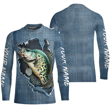 Load image into Gallery viewer, Custom Crappie Long Sleeve Tournament Fishing Shirts, Crappie Fishing All Over Printed Shirt IPHW6149