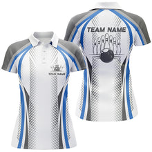 Load image into Gallery viewer, Personalized Blue Bowling Shirts Bowling Team Jersey Bowling League Outfits For Women IPHW5476