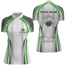 Load image into Gallery viewer, Personalized Blue Bowling Shirts Bowling Team Jersey Bowling League Outfits For Women IPHW5477