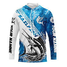 Load image into Gallery viewer, Personalized Sailfish Fishing Saltwater Long Sleeve Fishing Shirts, Sailfish Fishing Jerseys  IPHW5636