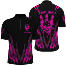 Load image into Gallery viewer, Custom Bowling Shirts For Men And Women, Skull Bowling Team Shirts Bowling Pin | Pink IPHW5836