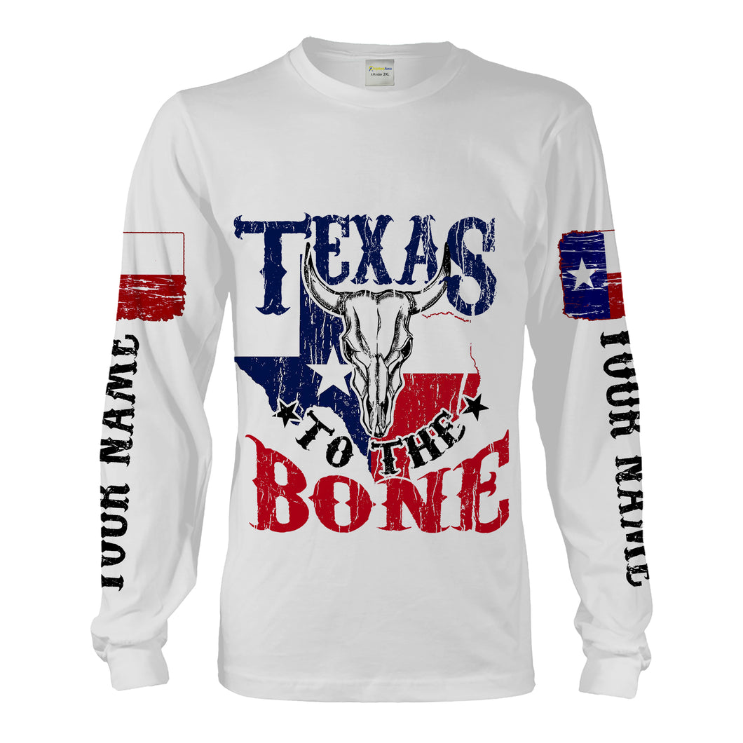 Texas Cow Skull Texas Flag Custom All over print Shirts, Personalized Texas Shirts - IPHW1042