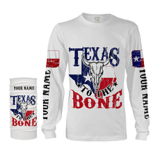 Load image into Gallery viewer, Texas Cow Skull Texas Flag Custom All over print Shirts, Personalized Texas Shirts - IPHW1042