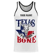 Load image into Gallery viewer, Texas Cow Skull Texas Flag Custom All over print Shirts, Personalized Texas Shirts - IPHW1042