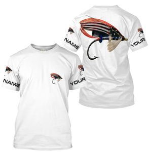 American Flag Fishing lure Custom Patriotic Fly Fishing Shirts | personalized Fishing gifts Fishing apparel - IPHW1297