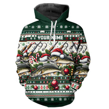 Load image into Gallery viewer, Walleye Fishing Ugly Sweater Pattern Christmas Custom Fishing Shirts Personalized Fishing Gifts IPHW5567