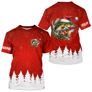 Walleye Fishing Custom Christmas Fishing Shirts, Xmas Fishing Gifts For Men, Women And Kids IPHW5569