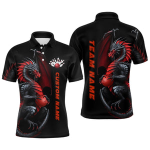 Customized Dragon Bowling Polo Shirts Men Team Bowling Jerseys Bowler Outfit Bowling Apparel IPHW5292